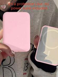 1 ốp lưng bảo vệ từ tính tương thích với iPhone - Ốp bảo vệ chống rơi bằng TPU mềm, tương thích với MagSafe | Bề mặt mờ và thiết kế khóa chắc chắn (Không bao gồm pin) - Hồng - Xem 2