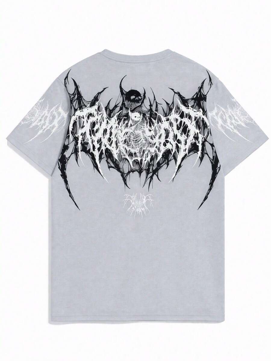Coreblaze Men's Casual Versatile T-Shirt, Comfortable Sports Design With All-Over Printing, Gym - Grey - View 1