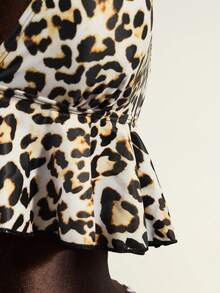 Zestiva 2026 New Sexy Leopard Print Backless Bikini Swimsuit For Women - Multicolor - View 6