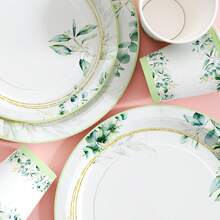 Ocean Shells Disposable Plates, Napkins And Cups Set, Serves 20 Guests. This Disposable Party Supplies Set (Including Plates, Napkins And Cups) Is Perfect For Birthday Parties, Weddings And Family Picnics. - View 6