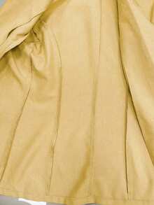 Franclia Yellow Summer 3/4 Sleeve Linen Blazer For Women,Waist Cinching Button Design,Smart Casual Office Work Outfits,High Quality Business Formal Suits - Yellow - View 6