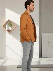 Blazer Casual Busines - Mostaza Amarilla - Ver 3