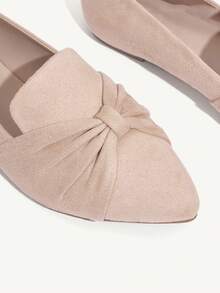 CUCCOO CHICEST Women Shoes Fashionable Lightweight Beige Flat Shoes With Bow For Summer Vacation Shoes Summer Elegant Flats Spring Shoes Spring Break Easter For Christmas Elegant Shoes Wedding Shoes - Apricot - View 6