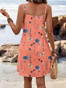 Sylviya 女士吊带针织迷你连衣裙，适合夏季穿着，女士夏季连衣裙，女士太阳裙，波西米亚风时尚连衣裙，度假装 - 彩色 - 查看 2