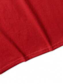 Manfinity Homme Plus Size Men's Letter Embossed Round Neck Casual Short Sleeve T-Shirt - Red - View 6