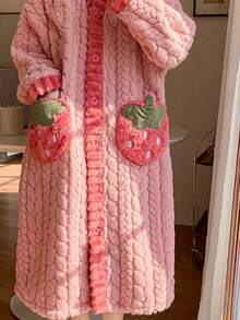 Bộ sưu tập áo ngủ cao cấp bằng vải lông san hô mùa đông mới của Little Panda hoàn hảo để giữ ấm, phù hợp cho học sinh và mặc ở nhà, cũng có thể mặc ra ngoài. - Nhiều màu - Xem 2