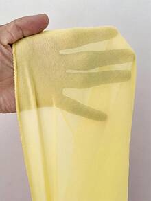 Viva Relle Áo choàng voan thanh lịch, lãng mạn dành cho nữ cỡ lớn, phù hợp với váy dự tiệc cưới, váy dài thướt tha, váy vàng mùa xuân/hè cho nữ, trang phục dạ hội mới nhất, trang phục màu vàng sang trọng cho nữ. - Màu vàng - Xem 6