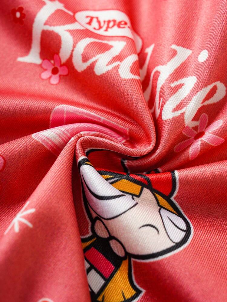 THE POWERPUFF GIRLS X SHEIN 女士卡通印花松紧腰平角内裤 - 彩色 - 查看 12