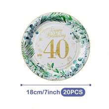 Bộ đồ dùng dùng một lần Leaf Edge số 40, gồm đĩa, khăn ăn và cốc, phục vụ 20 khách. Bộ đồ dùng tiệc dùng một lần này (bao gồm đĩa, khăn ăn và cốc) rất phù hợp cho các bữa tiệc sinh nhật, đám cưới và dã ngoại gia đình. - Xem 8