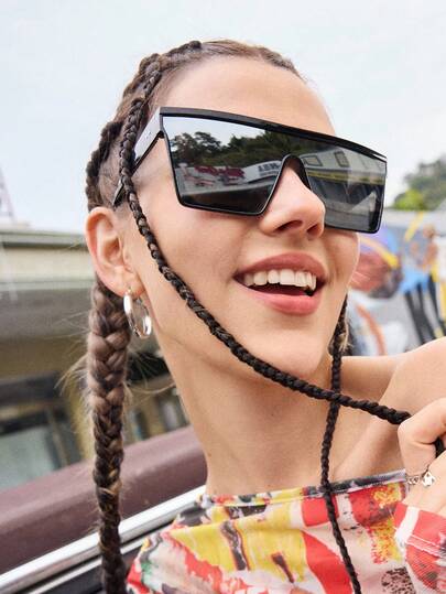 1/3pcs Square Oversized Frame Summer Fashion Glasses , Suitable For Outings, Travel, Summer Accessories, Sporty Style, Driving, Holiday Outfits, Beach, Music Festivals, Vacation, Elegant Dress, Street-Wear Accessories, Vacation Atmosphere, Sports, Parties, Outdoor Activities, Street Style, Fishing, Holiday, Vacation