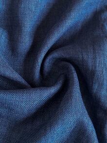 PrepCrw 1pc Young Girls' Elegant Lace Collar Petal Sleeve Navy Blue Dress, Suitable For Casual, Outings, Gatherings, Festivals, Spring And Summer - Navy Blue - View 9