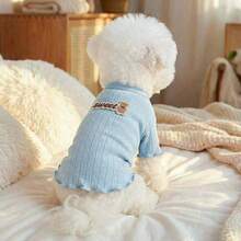 PETSIN 1 peça de roupa universal para cães e gatos, camiseta macia, respirável e confortável, pulôver casual para animais de estimação, ideal para primavera e verão. - Multicolorido - Ver 15