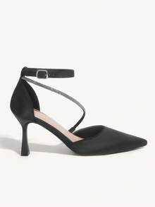 CUCCOO CHICEST Woman Shoes Fashionable High Heel Shoes Wedding Shoes For Summer Graduation Heels Prom Heels Vacation Shoes Summer Spring Shoes Spring Break Easter For Christmas Elegant Shoes Wedding Shoes Spring Shoes Bride Shoes - Black - View 4