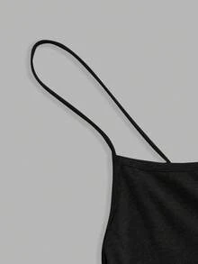 SHEIN EZwear 3件套加大码女式侧边褶皱无袖吊带背心，适合夏季穿着 - 彩色 - 查看 9