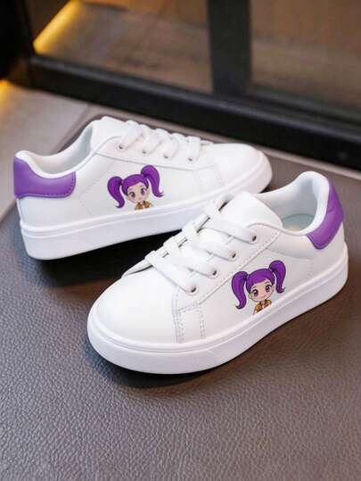 1 par de zapatos deportivos populares para niñas, zapatillas casuales versátiles antideslizantes de moda para niños y niñas pequeños, para primavera/otoño POLO