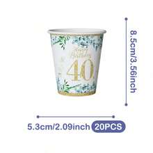 Bộ đồ dùng dùng một lần Leaf Edge số 40, gồm đĩa, khăn ăn và cốc, phục vụ 20 khách. Bộ đồ dùng tiệc dùng một lần này (bao gồm đĩa, khăn ăn và cốc) rất phù hợp cho các bữa tiệc sinh nhật, đám cưới và dã ngoại gia đình. - Xem 9