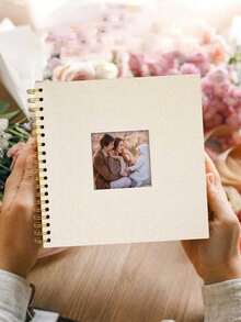 Scrapbook Photo Album, Linen Cover Commemorative Album, Hard Cover Kraft Paper White Pages Album, Suitable For Travel, Wedding Guest Book, Birthday Party Commemorative Album, Party Christening, Wedding Anniversary, Room Decor (20 Sheets/40 Pages) - Multicolor - View 5