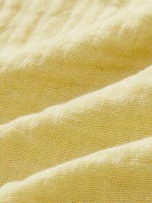 SHEIN 1 pieza Vestido de tirantes finos de verano para niñas con lazo, color amarillo, dobladillo con volantes, vestido casual y lindo para vacaciones y escuela - Amarillo - Ver 5