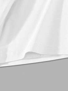 ROMWE MEN Goth 男士字母和骨头印花圆领休闲短袖T恤 - 彩色 - 查看 4