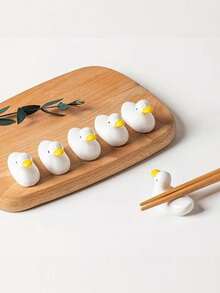 Cirelle 1pc Ceramic Chopstick Holder And Cutlery Rack, Duck Shaped Chopstick Pillow Storage Rack, Suitable For Cutlery Racks, Knife Fork Spoon Racks, Table Decoration Ornaments, Creative Spoon Fork Racks, Kitchen Chopstick Placement Racks, Suitable For Christmas, Halloween, New Year Gifts - View 8