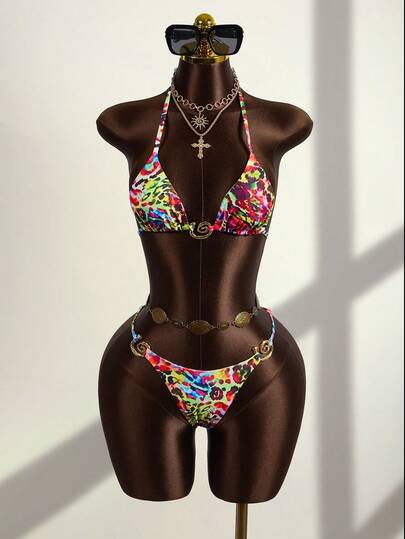 Zestiva Bộ bikini họa tiết da báo gợi cảm dành cho nữ, thích hợp cho mùa hè.