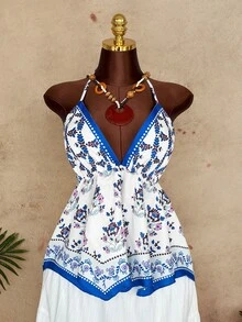 Sunspun Ditsy Floral Woven Camisole, Spring/Summer - Multicolor - View 3