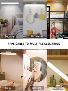Teckwe 1pc/2pcs USB Rechargeable Battery Powered Makeup Mirror Light, Eye-Caring Desk Lamp, Reading Light, Adjustable Color & Brightness, Adjustable Angle, Wireless Makeup Light For Bathroom Mirror(Equipped With A Single 1200mAh Lithium Battery The Shipment Does Not Include A Charging Cable.) - Mirror Light - View 9