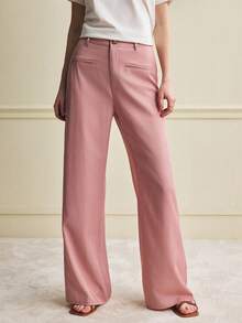 Écloséra 2026春夏新款粉色喇叭裤（女款） - 粉色 - 查看 5