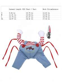 Bộ quần áo dao cho chó - Áo hoodie hóa trang ngộ nghĩnh kèm dao, trang phục cosplay đáng sợ cho chó nhỏ và vừa. - Nhiều màu - Xem 4