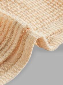 Sweetra Áo tank top có mũ trùm đầu, màu trơn, kiểu dệt waffle, cỡ lớn, mùa hè, phong cách thường ngày. - Màu Khaki - Xem 5