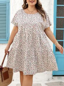 SHEIN CURVE+ Curve 尺码 US22 音乐节、海滨度假、波西米亚风女士春夏连衣裙 女士复古连衣裙 - 彩色 - 查看 10