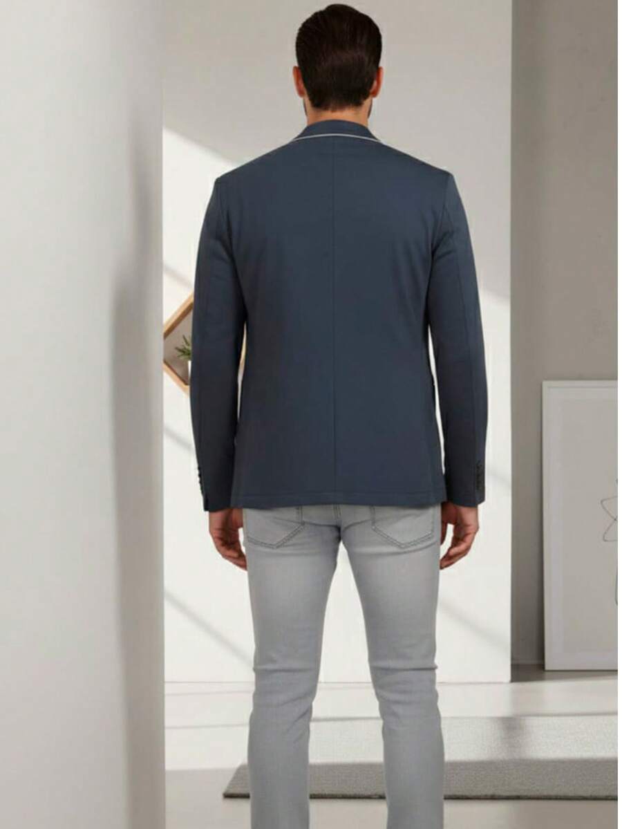 Blazer Casual Busines - Gris Oscuro - Ver 1