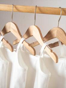 SHEIN Playful Pals 5pcs/Set Baby Girl Infant Toddler 0-3Y Casual All-Match Versatile Solid Color Ribbed Knit Romper Bodysuit Set - White - View 6