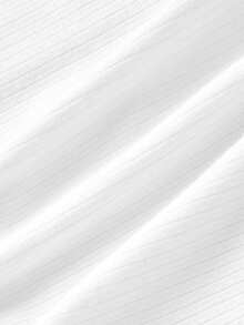 SHEIN MOD Petite 女士时尚系带装饰T恤，夏季 - 白色 - 查看 4