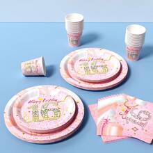 Pink Background Crown & Diamond 16th Birthday Disposable Plates, Napkins And Cups Set, Serves 8 Guests. This Disposable Party Supplies Set (Including Plates, Napkins And Cups) Is Perfect For Birthday Parties, Weddings And Family Picnics. - View 4