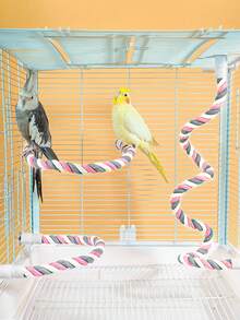 Parrot Rotating Climbing Rod, Designed As A Parrot Climbing Swing Toy Atand Decorative Item. - Multicolor - View 2