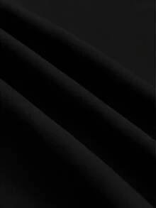 EMERY ROSE New Arrival Waist Cinching A-Line Color Block Bow Tie Midi Dress - Black - View 5