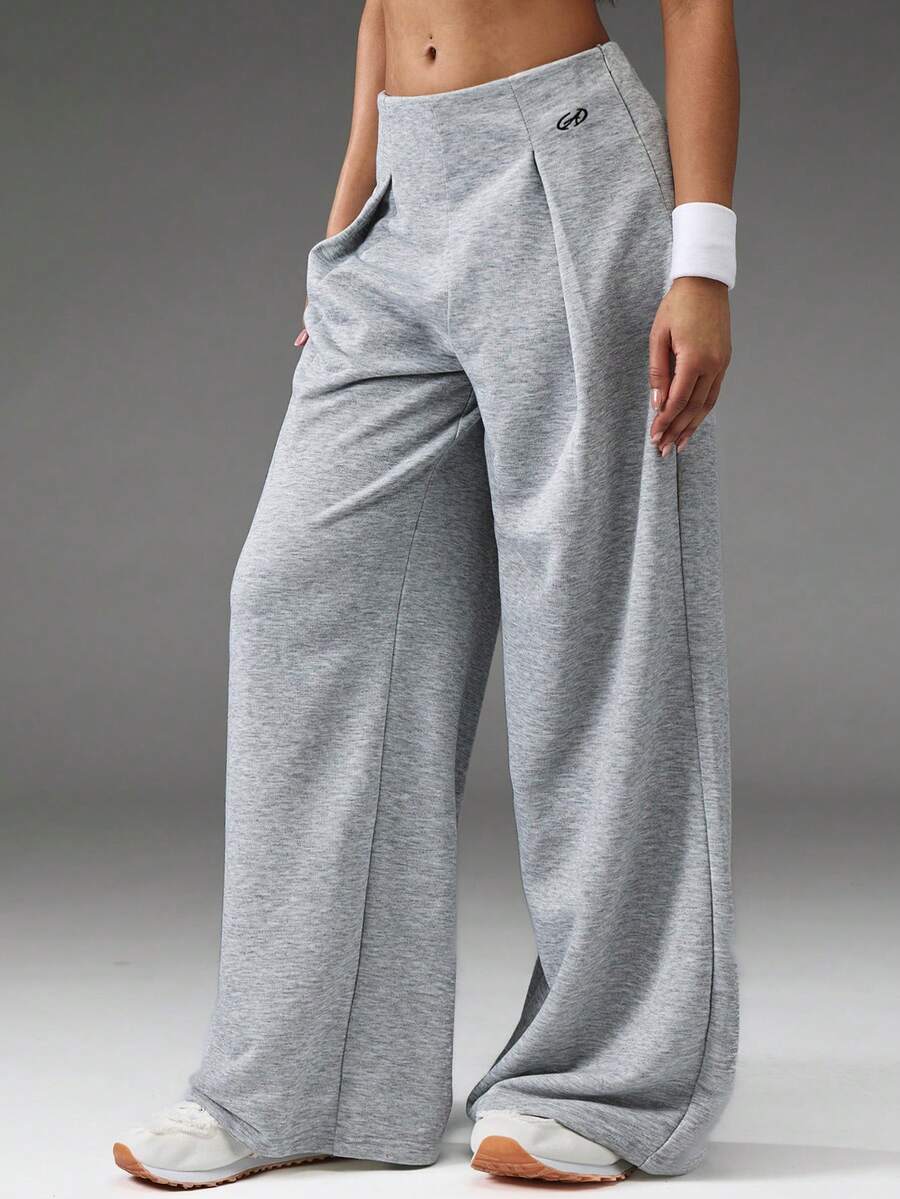 Normani Quần ống rộng xếp ly dáng suông thoải mái dành cho nữ - Màu Xám nhạt - Xem 1