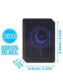 1pc Mystical Moon Oracle Card Deck-Insightful Fortune Telling Cards With Keywords For Guidance On Timing, Life Choices & Relationships, Tarot Cards For Beginners, Funny Party Board Game, Paper Material, Suitable For Teens & Adults - Multicolor - View 1