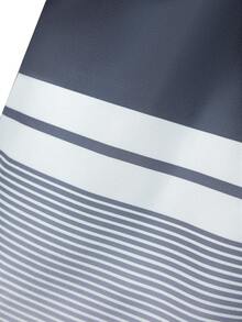 Manfinity KASUA Men's Drawstring Waist Striped Beach Shorts - Grey - View 7