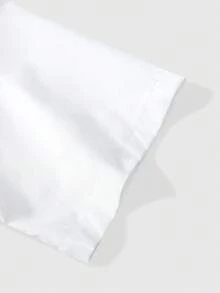 ROMWE MEN Men's Casual Daily Wear Front Button Short Sleeve Shirt, Summer - White - View 4