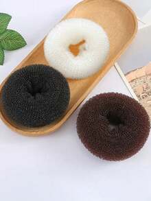 3/6Pcs Donut Hair Styling Tool Kit, Bun Maker Sponge For Messy Bun, DIY Hair Ring Wrapper For Women & Girls, Hair Styling Accessories For Perfect Ballerina Bun - Multicolor - View 3