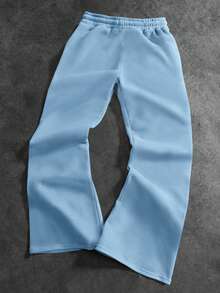Manfinity EMRG Men's Floral Print Drawstring Waist Casual Sweatpants - Blue - View 3