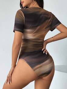 Firerie 大码女式扎染多色图案连体衣 - 彩色 - 查看 2