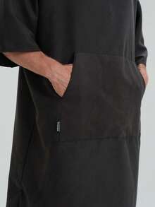 Hooded Surf Changing Robe, Wearable Beach Towel With Quick Dry Fleece, Sandproof Portable Poncho With Pocket For Swimming Pool, Unisex Outdoor Gear - Multicolor - View 2