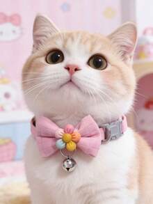 PETSIN 1 chiếc vòng cổ hoa nơ cho thú cưng, vòng cổ cho mèo, vòng cổ cho chó, điều chỉnh được chu vi cổ, phụ kiện thú cưng, quà tặng ngày lễ, đồ dùng cho thú cưng - Nhiều màu - Xem 14