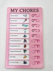 1pc Pink MY CHORES Daily To-Do List Checklist | Task Reminder For Adults & Students | Build Good Habits, Study Plan Tracker | Home Office & School Stationery | Christmas Gift For Boys & Girls (Random Color) - Multicolor - View 6