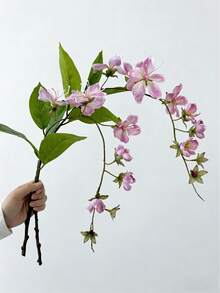 2pcs 3D Printed Simulated Weeping Jasmine Silk Flower Begonia Single Stem Light Luxury Artificial Flower Home Indoor Landscaping Decoration Flower - Multicolor - View 3