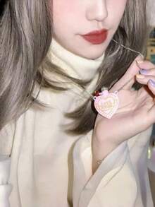 复古独特3D心形项链，酷炫瓶形项链，性感美式女孩项链，心形魔法药水项链，心形瓶吊坠，多巴胺，极简时尚女式项链，日常通勤约会告白周年纪念情人节礼物，甜美辣妹配饰，多功能项链 - 彩色 - 查看 9