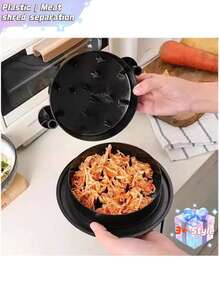 鸡胸肉撕丝器 - 厨房神器，可用于撕丝、切碎，还能制作土豆泥和菠菜泥 | 非常适合准备餐食和宠物食品（更多功能等你发现！） - 彩色 - 查看 4